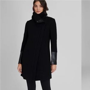 club monaco halli wool coat xs black